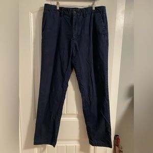 Nautica Men's Classic-Fit Stretch Solid Flat-Front Chino Deck Pants size 36X34